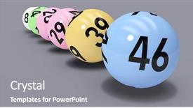  Presentation with lottery ball - Slides consisting of line of lottery balls background and a gray colored foreground