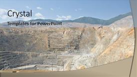  Presentation with trucks - Cool new presentation theme with line of monster dump trucks backdrop and a light blue colored foreground