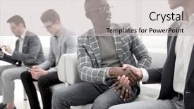  Presentation with office management - Amazing PPT layouts having line staff management - handshake manager with a young backdrop and a  colored foreground