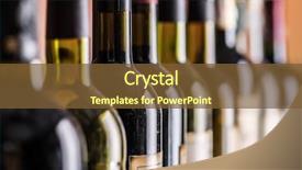  Presentation with production line - Slides enhanced with line of wine bottles close background and a tawny brown colored foreground