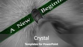  Presentation with beginnings - Presentation design consisting of line with words a new background and a gray colored foreground