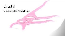  Presentation with pink and white - PPT theme enhanced with linear - pink floss toothpick isolated background and a white colored foreground