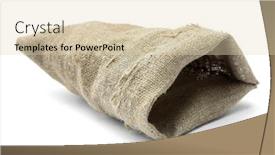  Presentation with linen - Cool new slide deck with linen bag isolated on a white background backdrop and a lemonade colored foreground