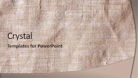  Presentation with linen - Beautiful presentation design featuring linen canvas texture backdrop and a soft green colored foreground