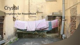  Presentation with linen - Beautiful PPT layouts featuring linen drying backdrop and a lemonade colored foreground