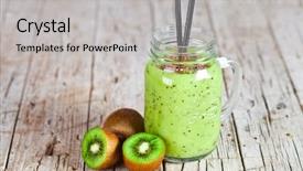  Presentation with rustic healthy - Colorful presentation theme enhanced with linen seeds healthy fresh diet backdrop and a light gray colored foreground