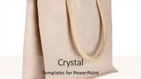 Presentation with recycle - Presentation theme consisting of linen shopping bag isolated background and a lemonade colored foreground