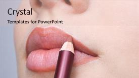  Presentation with duct tape on lips censorship - Amazing presentation theme having liners - applying lips contour backdrop and a lemonade colored foreground