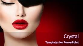  Presentation with beauty makeup - Presentation design with liners - fashion glamour beauty girl background and a black colored foreground