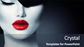  Presentation with beauty makeup - Slide set enhanced with liners - fashion glamour beauty girl background and a tawny brown colored foreground