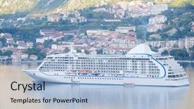  Presentation with kotor montenegro - Beautiful PPT layouts featuring liners - landscape with the image backdrop and a light blue colored foreground