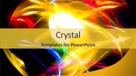  Presentation with graphic - Theme featuring lines art glowing dark - bright colors graphic illustration background and a  colored foreground