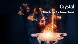  Presentation with music - Theme with lines art glowing dark - music conceptual image background and a  colored foreground