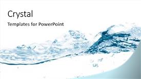  Presentation with illustration of cool water wave - Beautiful presentation featuring lines blue white - water waves cut backdrop and a white colored foreground