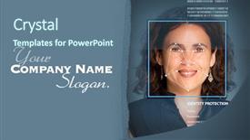  Presentation with face recognition - Amazing PPT layouts having lines from a facial recognition backdrop and a ocean colored foreground