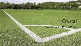  Presentation with green lines - Amazing presentation having green grass and corner lines backdrop and a yellow colored foreground