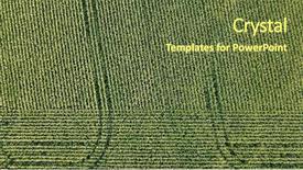  Presentation with agri corn field - Beautiful presentation theme featuring lines of corn crop field backdrop and a tawny brown colored foreground