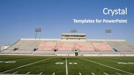  Presentation with football field - Slide deck enhanced with lines on american football field background and a teal colored foreground