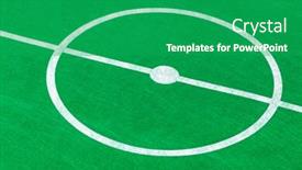  Presentation with soccer field - Presentation design with lines-on-soccer-football-field background and a shamrock green colored foreground