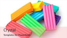  Presentation with white parents and black children - Slide set with lines rainbow color - children bright plasticine isolated background and a coral colored foreground