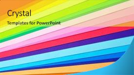  Presentation with art - Presentation consisting of lines rainbow color - colorful art paper background background and a  colored foreground