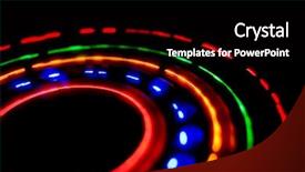  Presentation with led zeppelin - Colorful slides enhanced with lines rainbow color - led abstraction backdrop and a black colored foreground