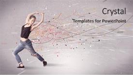  Presentation with legal action - Beautiful presentation theme featuring lines spray dots and splatter backdrop and a light gray colored foreground