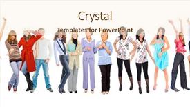  Presentation with group of wildlife crocodile isolated - Slide deck with lineup - big group isolated over white background and a  colored foreground