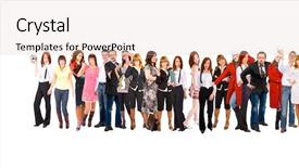  Presentation with culture - Cool new presentation design with lineup - isolated over white corporate culture backdrop and a  colored foreground