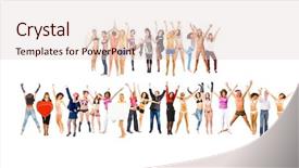  Presentation with united states unity - Colorful PPT layouts enhanced with lineup - together we celebrate united colleagues backdrop and a lemonade colored foreground