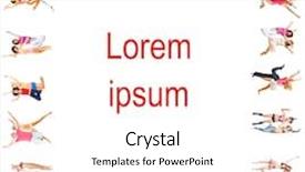  Presentation with united - Colorful presentation design enhanced with lineup - united colleagues success concept backdrop and a  colored foreground