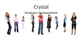  Presentation with united - Beautiful PPT theme featuring lineup - united company team over white backdrop and a white colored foreground