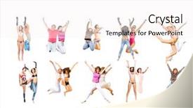  Presentation with team achievement - Amazing PPT layouts having lineup - winning idea team achievement backdrop and a  colored foreground