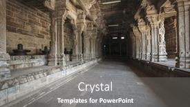  Presentation with india temple - PPT layouts having lingams-and-columns-in-hindu background and a gray colored foreground