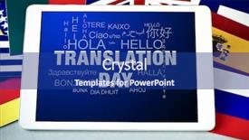  Presentation with translation - PPT layouts having linguistics - text translation day background and a navy blue colored foreground