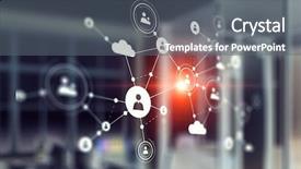  Presentation with connection - Slide set enhanced with link - connection technologies for business mixed background and a gray colored foreground