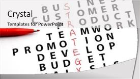  Presentation with strategy maize - PPT theme having linkedlist - hand writing strategy concept background and a white colored foreground