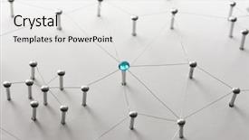  Presentation with silver abstract - Beautiful PPT theme featuring linking entities network networking social backdrop and a white colored foreground