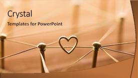  Presentation with online marketing - Slide set consisting of linking entities network networking social background and a lemonade colored foreground