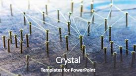  Presentation with abstract gold - PPT theme with linking entities network networking social background and a dark gray colored foreground