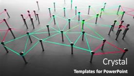  Presentation with social media - Presentation consisting of linking entities networking social media sns internet communication abstract green and red connections shallow dof background and a dark gray colored foreground