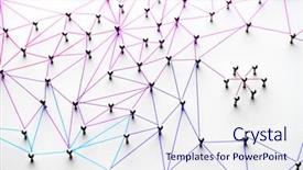  Presentation with purple gold - Amazing presentation theme having linking entities networking social media backdrop and a sky blue colored foreground