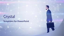  Presentation with disabled people lonely girl - Slide deck consisting of linking people concept with lonely background and a sky blue colored foreground