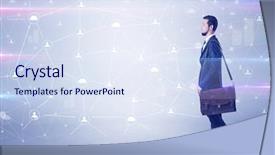  Presentation with disabled people lonely girl - Amazing presentation theme having linking people concept with lonely backdrop and a sky blue colored foreground