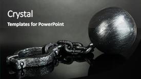  Presentation with crystal logistics and supply chain - Beautiful PPT theme featuring letter logo business linear icon backdrop and a sky blue colored foreground