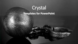  Presentation with grad ball - Cool new slides with mission - new business strategy target concept backdrop and a light gray colored foreground