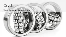  Presentation with bearing - PPT theme consisting of linking rings - ball bearing isolated on white background and a white colored foreground