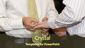  Presentation with aged spouse - Audience pleasing presentation theme consisting of linking rings - gay husband puts ring backdrop and a tawny brown colored foreground