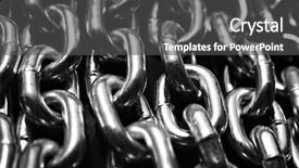  Presentation with chains - Cool new slides with linking rings - metal chains backdrop and a dark gray colored foreground