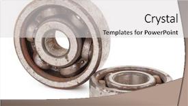  Presentation with old - PPT layouts consisting of linking rings - old rusty bearings background and a light gray colored foreground